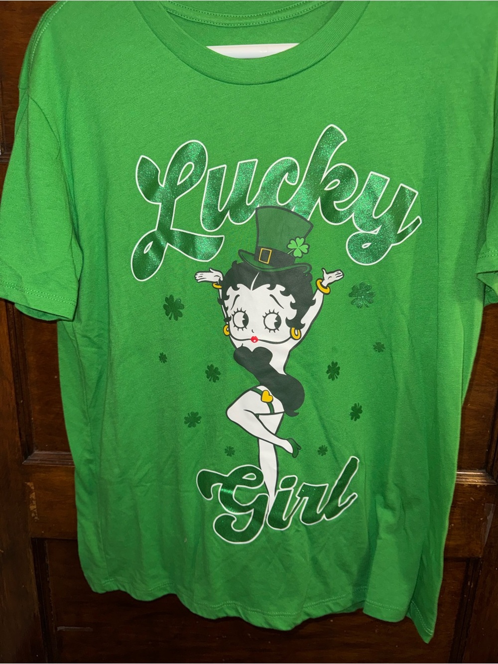 Betty Boop Green 'Lucky Girl' Graphic Tee